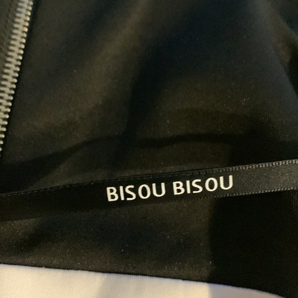 BISOU BISOU Wicked Black Mini Strip Body-con Dress - Picture 6 of 10